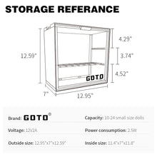 Load image into Gallery viewer, GOTO 19L LED Lighting Display Box, Display Storage Case, Show Case for Bearbrick 400%, Action Figures, Lego, Collectibles, Pop Mart
