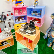 Load image into Gallery viewer, GOTO Macaron Shoe Storage Boxes, Sneaker Display Cases - 1 Pack Contains 2 Boxes
