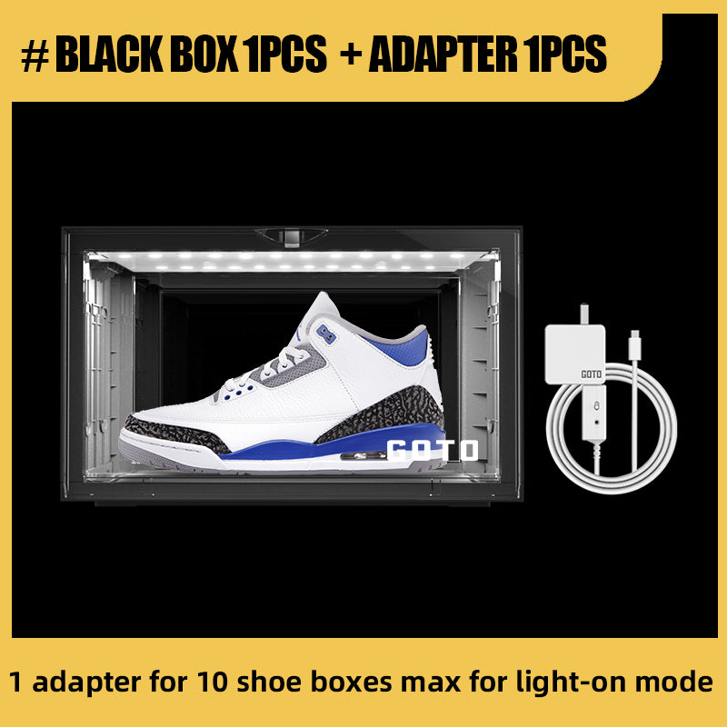 GOTO A2 Black Luminous with Voice Control Shoe Display & Storage Box