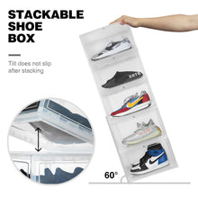 Load image into Gallery viewer, GOTO Black/White Shoe Storage Boxes, Sneaker Display Case - D (1 Pack Contains 2 Boxes)
