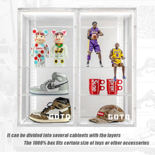Load image into Gallery viewer, GOTO Transparent Display Box for Bearbrick 1000%, Bearbrick 400%, LeGo, Sneakers
